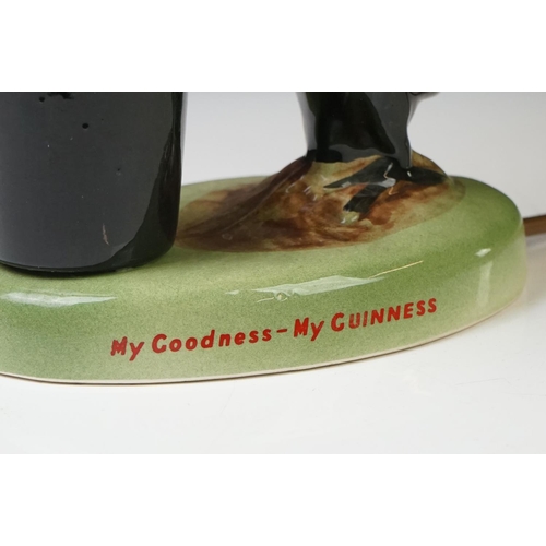 20 - Advertising - Carlton ware Guinness Toucan Ceramic Table Lamp, motto reads ' My Goodness - My Guinne... 