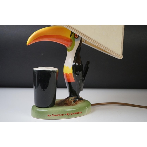 20 - Advertising - Carlton ware Guinness Toucan Ceramic Table Lamp, motto reads ' My Goodness - My Guinne... 