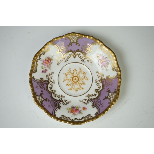 29 - Coalport  ' Lilac Batwing ' pattern teacup & saucer, pattern no. 3517 (saucer diameter 14cm)