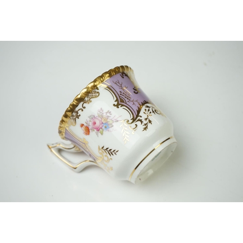 29 - Coalport  ' Lilac Batwing ' pattern teacup & saucer, pattern no. 3517 (saucer diameter 14cm)