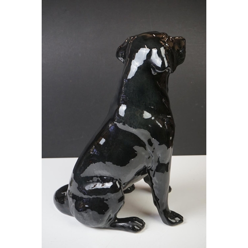 7 - Beswick Fireside Seated Black Labrador, gloss finish, model no. 2314 (33.5cm high), plus a Beswick C... 