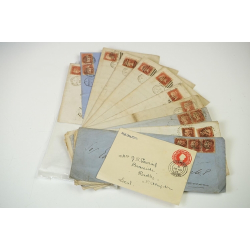 346 - A large collection of Victorian hand written letter envelopes dating from the late 19th century comp... 