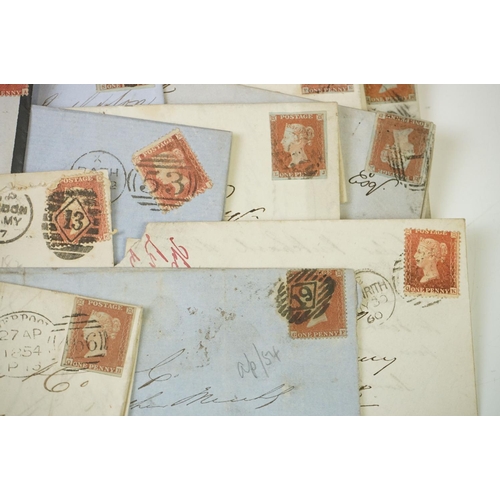 346 - A large collection of Victorian hand written letter envelopes dating from the late 19th century comp... 