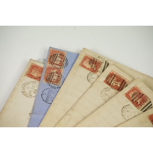 346 - A large collection of Victorian hand written letter envelopes dating from the late 19th century comp... 