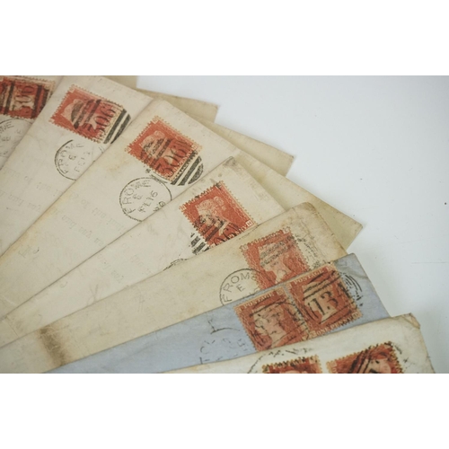 346 - A large collection of Victorian hand written letter envelopes dating from the late 19th century comp... 