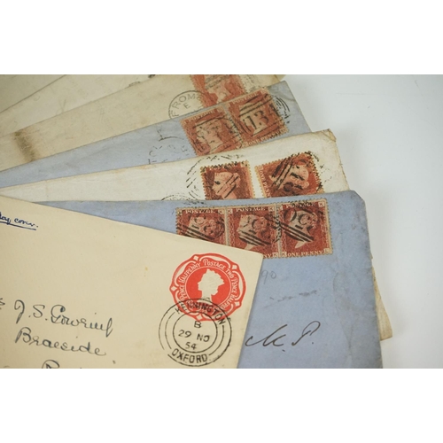 346 - A large collection of Victorian hand written letter envelopes dating from the late 19th century comp... 