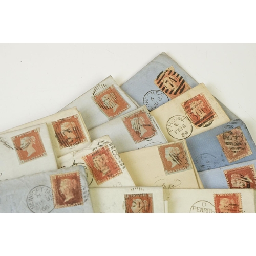 346 - A large collection of Victorian hand written letter envelopes dating from the late 19th century comp... 