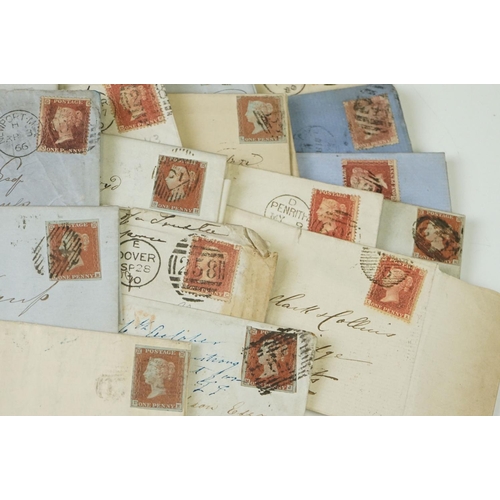 346 - A large collection of Victorian hand written letter envelopes dating from the late 19th century comp... 