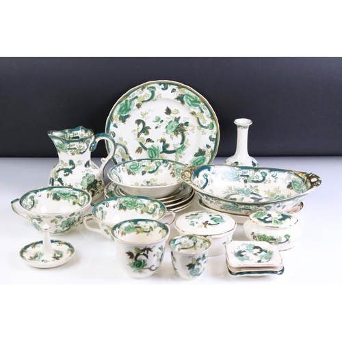 110 - Mason's ' Chartreuse ' ware including Coffee Cup and Saucer, Tea Cup and Saucer, 2 Soup Dishes and 3... 