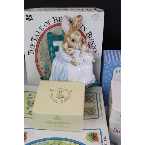 111 - Beatrix Potter and other Children's ware - Border Fine Arts Beatrix Potter Mug, Bowl and Plate, Six ... 