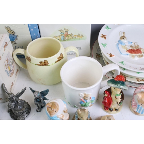 111 - Beatrix Potter and other Children's ware - Border Fine Arts Beatrix Potter Mug, Bowl and Plate, Six ... 