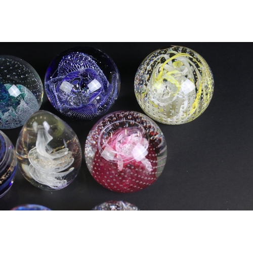 112 - Collection of approximately Thirty Five Glass Paperweights including Caithness and Langham, some in ... 