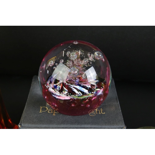 116 - Boxed Caithness ' Myriad ' Paperweight with certificate, Caithness ' May Dance ' Paperweight with ce... 