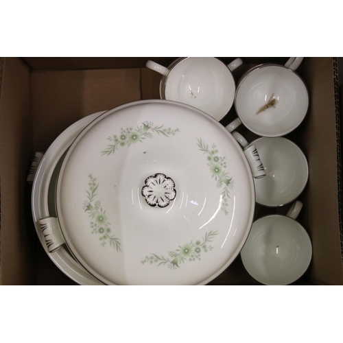 121 - Wedgwood ' Westbury ' Dinner and Tea ware including Gravy Boat and Stand, Twelve Dinner Plates, Twel... 