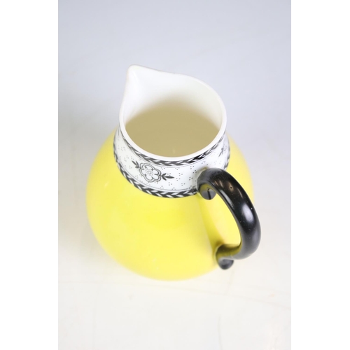 124 - Early 20th century Royal Worcester Black and Yellow part Tea Service comprising Milk Jug, Sugar Bowl... 