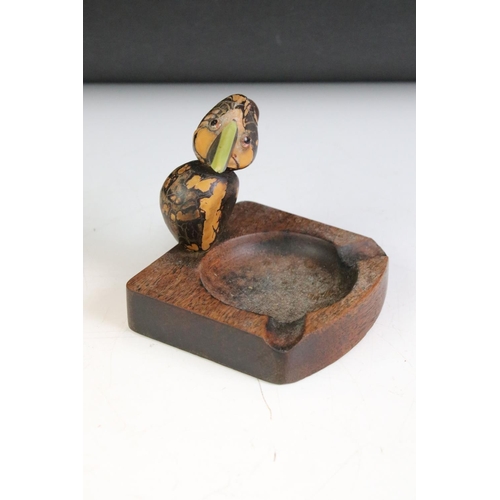 150 - Henry Howell for Dunhill, Art Deco YZ  Nut Bird Ashtray, with Dunhill sticker to base, 10cm high tog... 