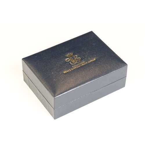 224 - Boxed 22ct gold plated Orient Express cufflink set