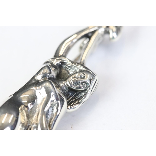 237 - Silver Art Nouveau style figural brooch