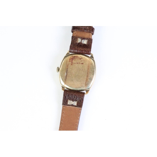 250 - A vintage 9ct gold cased gents wristwatch, marked J.W. Benson of London.