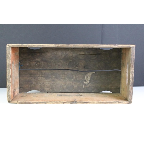 175 - Mid century Irish Wooden Bottle Crate stamped ' Cantrell & Cochrane ', 47cm long