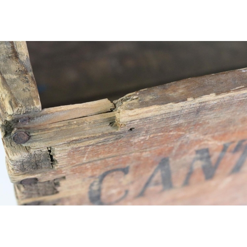 175 - Mid century Irish Wooden Bottle Crate stamped ' Cantrell & Cochrane ', 47cm long