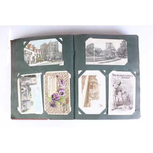 351 - Collection of approx. 300 postcards, in a vintage album, to include topographical, social history, h... 