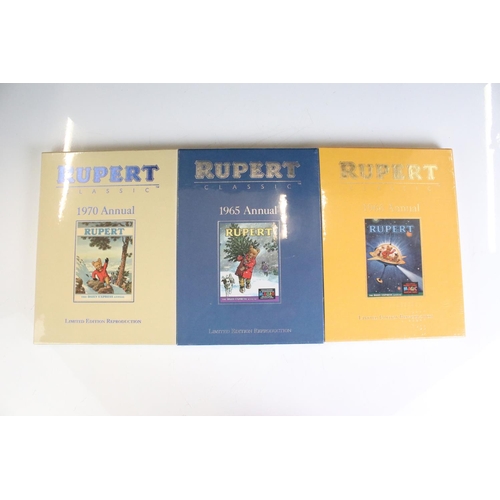 358 - Group of Rupert The Bear Limited Edition facsimile / reproduction annuals, together with a few moder... 