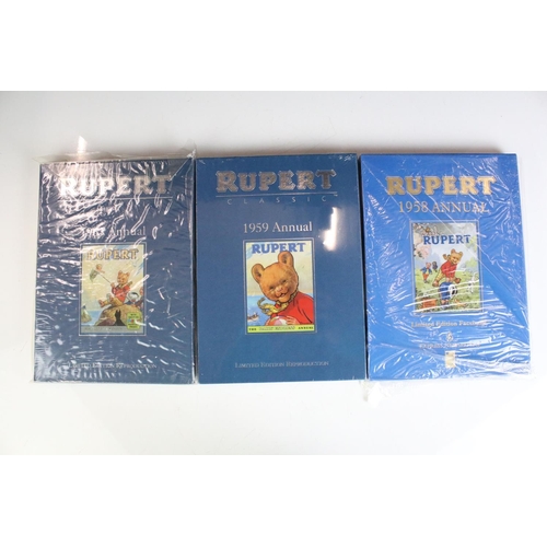 358 - Group of Rupert The Bear Limited Edition facsimile / reproduction annuals, together with a few moder... 