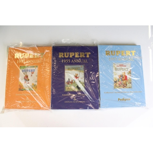 358 - Group of Rupert The Bear Limited Edition facsimile / reproduction annuals, together with a few moder... 