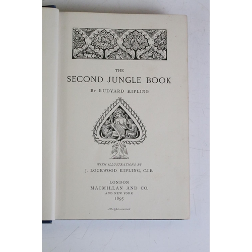 364 - Rudyard Kipling - First edition of The Second Jungle Book, published 1895 by MacMillan and Co, toget... 