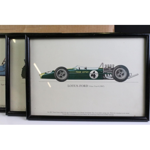 368 - Motorsport - Collection of programmes, magazines, cigarette cards, framed prints, calendar etc