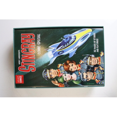 375 - Stingray, Captain Scarlet & Joe 90 Blue-Ray boxsets, all appear complete, issue 1 of TV21 comic 1965... 