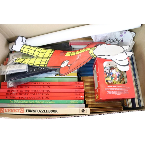 380 - Group of Rupert The Bear related collectables, to include books, mug, poster, Christmas Tree ornamen... 