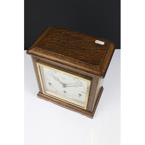 387 - A mid 20th century J.W. Benson of London mantle clock.