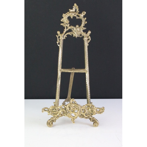 388 - Brass easel picture frame holder