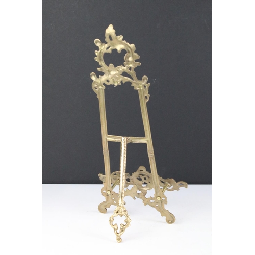 388 - Brass easel picture frame holder