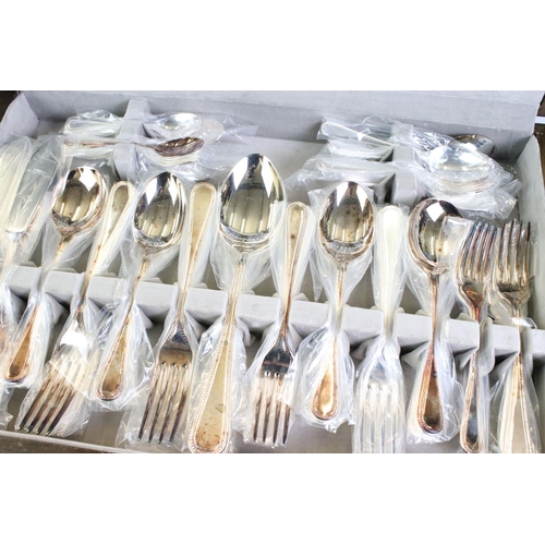 404 - Arthur Price silver plated canteen of cutlery together with two silver plated pheasants and a quanti... 