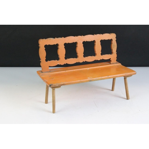 407 - Collection of hand made dolls house furniture