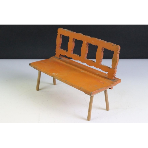 407 - Collection of hand made dolls house furniture