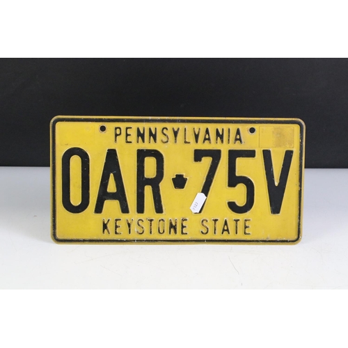 409 - Three USA car licence plates, one each for Pennsylvania, Montana & Florida