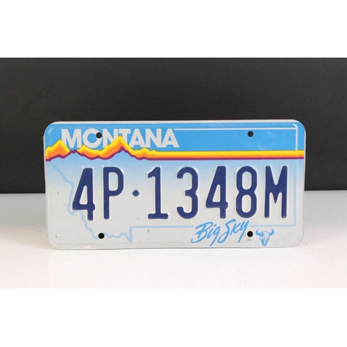 409 - Three USA car licence plates, one each for Pennsylvania, Montana & Florida