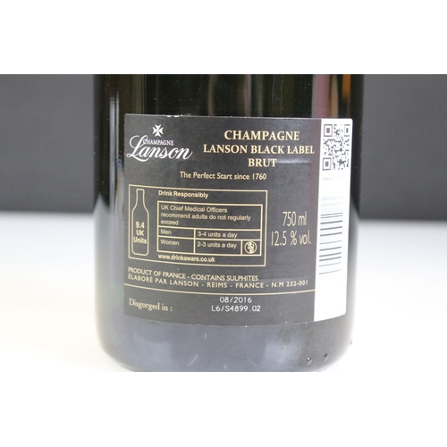 418 - A collection of six bottles of Champagne to include Lanson, Laurent Perrier and Dom Perignon example... 