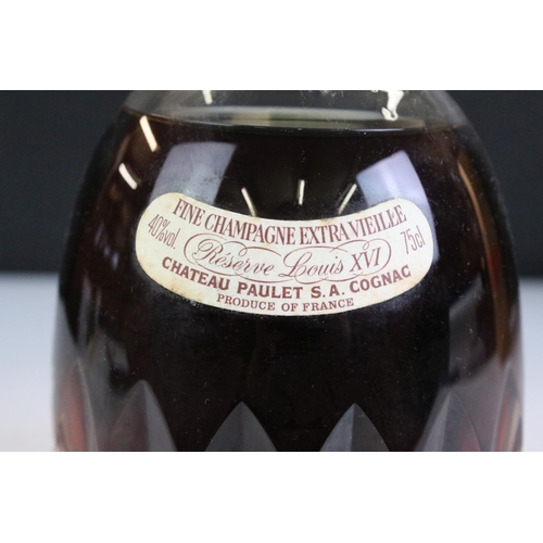 421 - Chateau Paulet Fine Champagne Extra Vielle Cognac Reserve Louis XVI in a Sevres Glass 75cl Bottle to... 