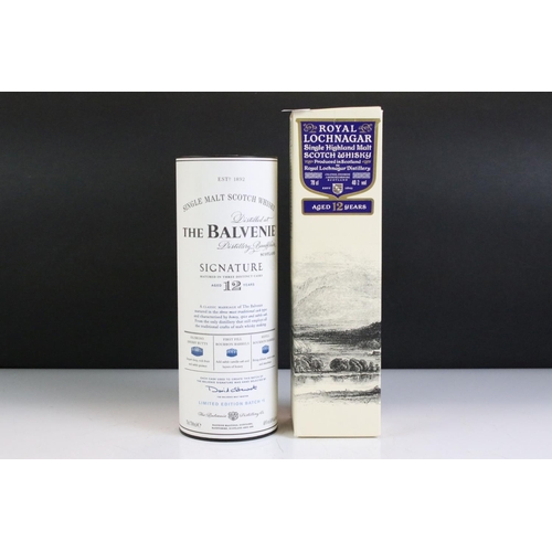 424 - A bottle of The Balvenie signature 12 year old single malt whisky together with a Royal Lochnagar 12... 