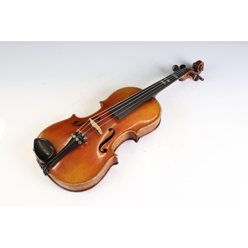 440 - Half size Violin with label to interior ' Antonius Stradivarius Cremonensis Facibat Anno 1721, 52cm ... 