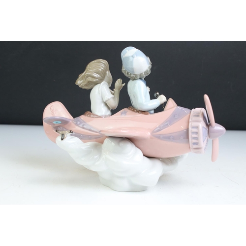 88 - Lladro Porcelain Figure Group ‘ Don’t look down ‘, model no. 5698, 18cm high