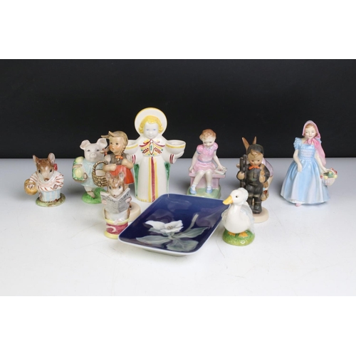 90 - Five Beswick Beatrix Potter Figures (Mrs Tittlemouse, Tailor of Gloucester, Mrs Benjamin Bunny, Litt... 