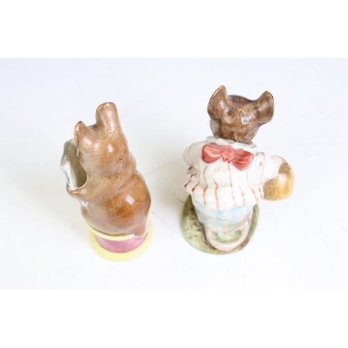 90 - Five Beswick Beatrix Potter Figures (Mrs Tittlemouse, Tailor of Gloucester, Mrs Benjamin Bunny, Litt... 