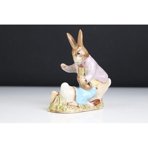 90 - Five Beswick Beatrix Potter Figures (Mrs Tittlemouse, Tailor of Gloucester, Mrs Benjamin Bunny, Litt... 