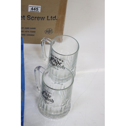 445 - Collection of approximately 45 Glass Pub Advertising Cider Glasses and Tankards plus a few Lager's a... 